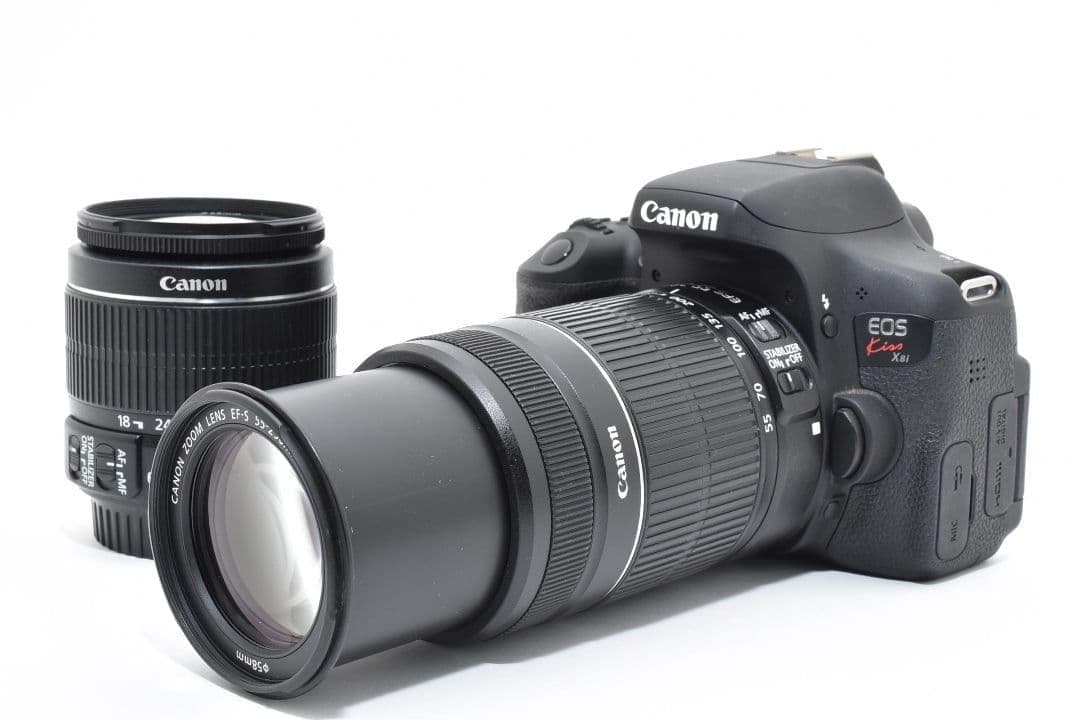 美品✨キヤノン EOS KissX8i✨ダブルレンズ 手ブレ補正 一眼レフカメラ