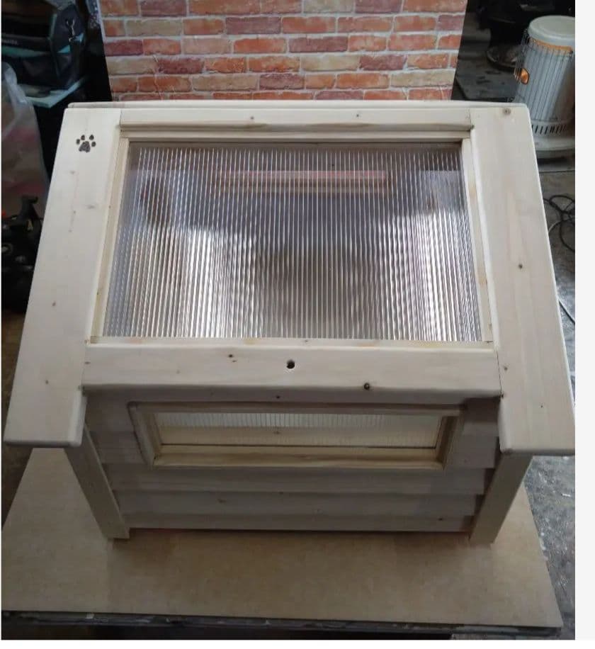 職人手作り 木製ペットハウス「Kenno」初号機　小型犬・猫用／室内用／特典付