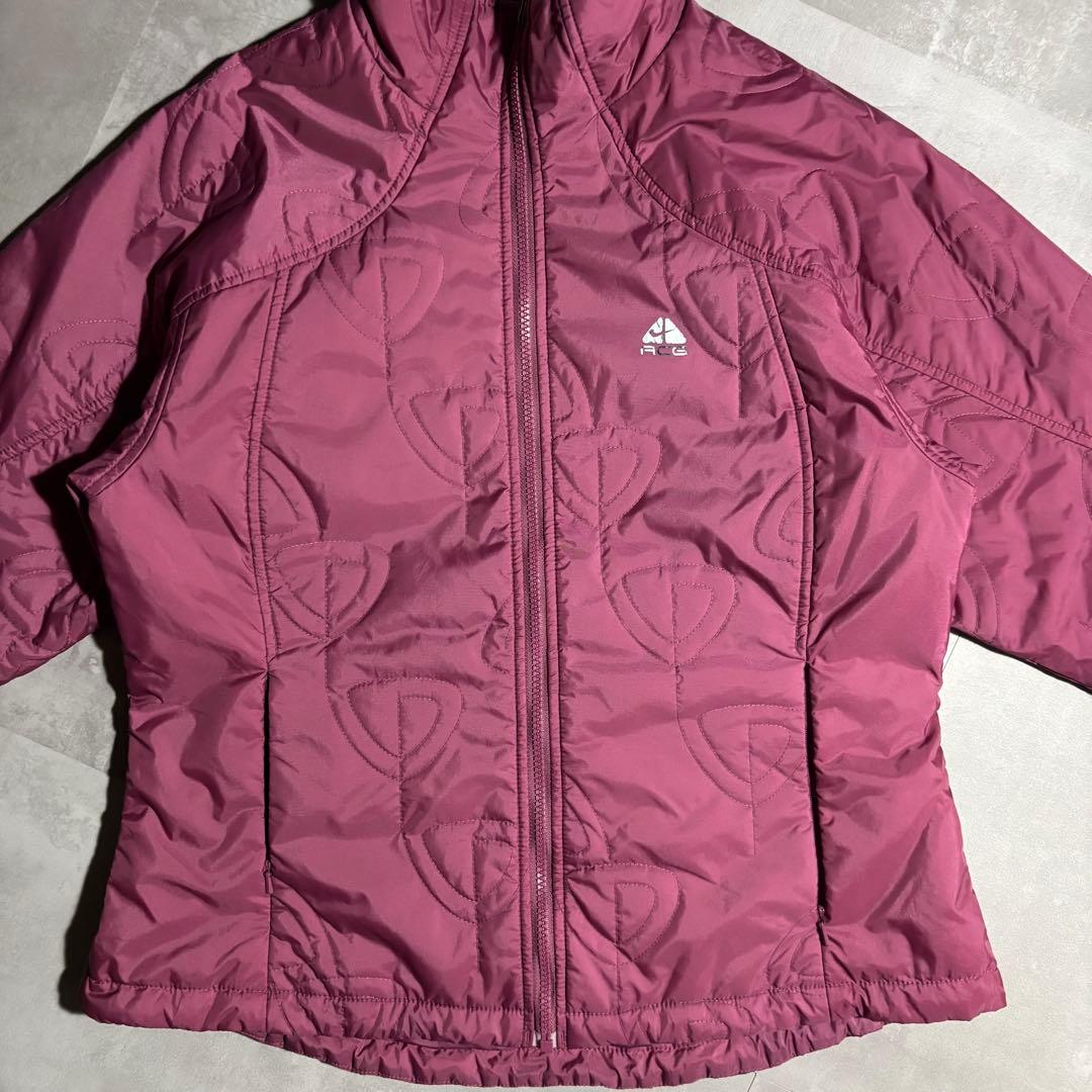 00s NIKE ACG ナイキ　パフジャケット　ピンク　y2k 短丈　総柄