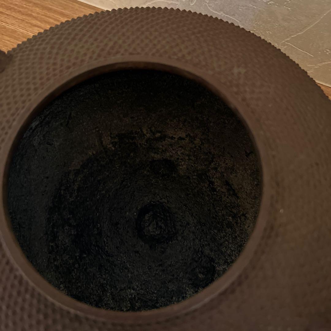 布団釜　菊地正直造　釜師　霰地紋　茶道具