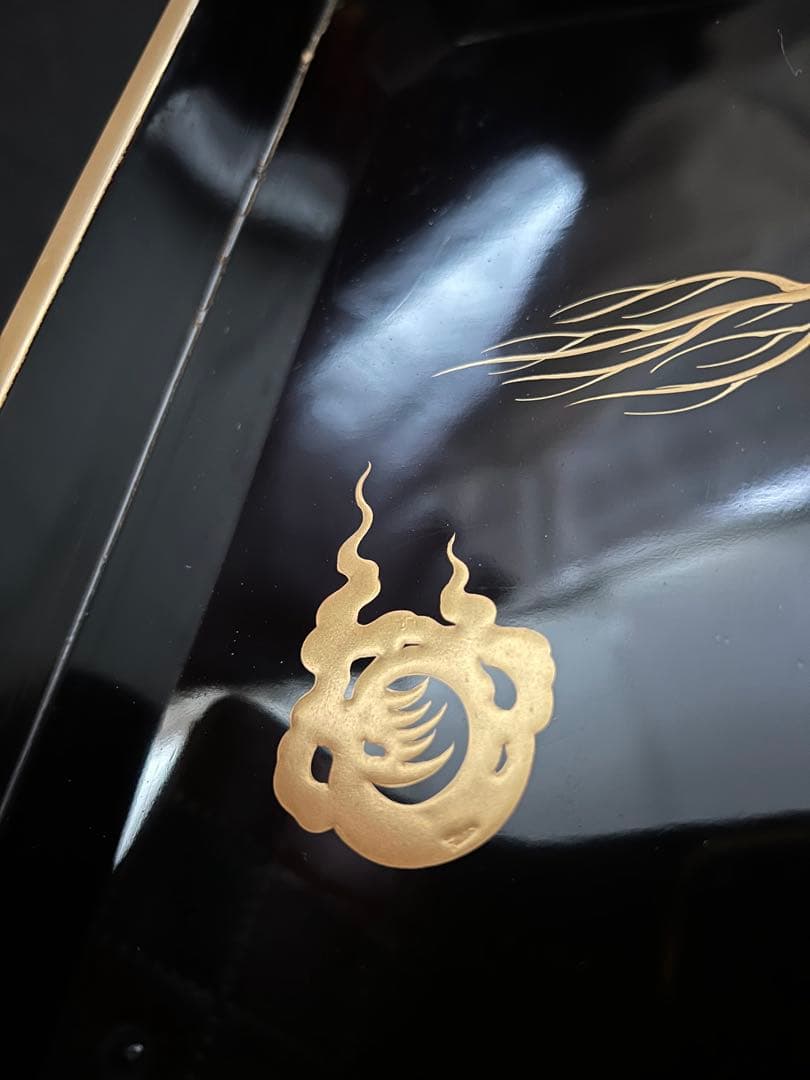 重ね盆　蒔絵　四角盆　共箱あり「福、寿」トレー お盆 和食器 レトロ お膳