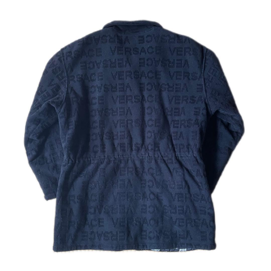 VERSACE ハーフコートジャケット XL ブラック