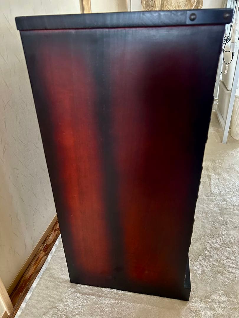 ★送料込み★ 和タンス　木製5段箪笥 ダークブラウン　和風たんす