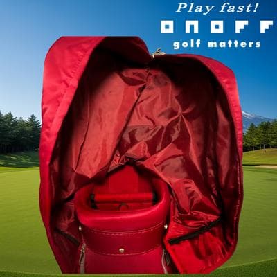 【美品】ONOFF オノフ レディース カート式 キャディバッグ レッド