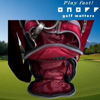 【美品】ONOFF オノフ レディース カート式 キャディバッグ レッド