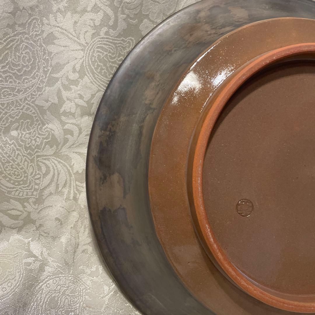 清水焼【土淵陶葊】深皿 柿柄