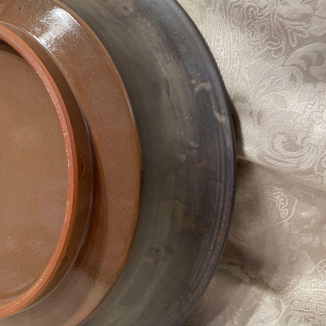 清水焼【土淵陶葊】深皿 柿柄