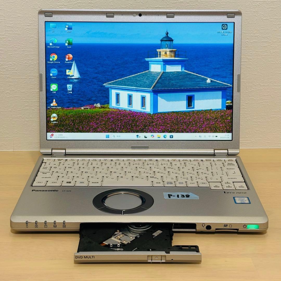 レッツノート PC Windows11 SSD DVD オフィス付き P-138