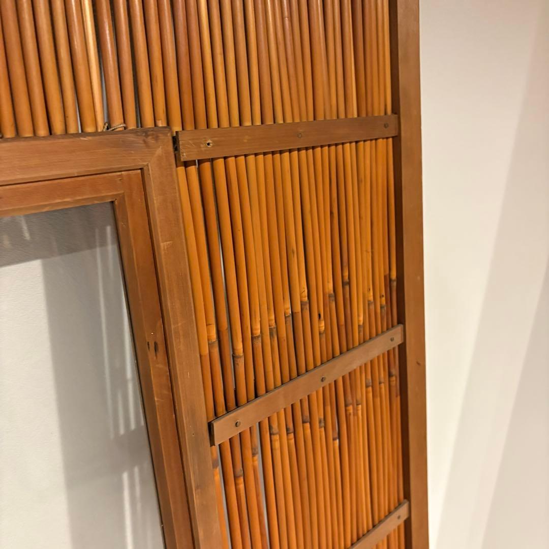 古い建具 ガラス戸 1枚 簾戸 すど 葦戸よしど 夏障子 御簾戸 1/4