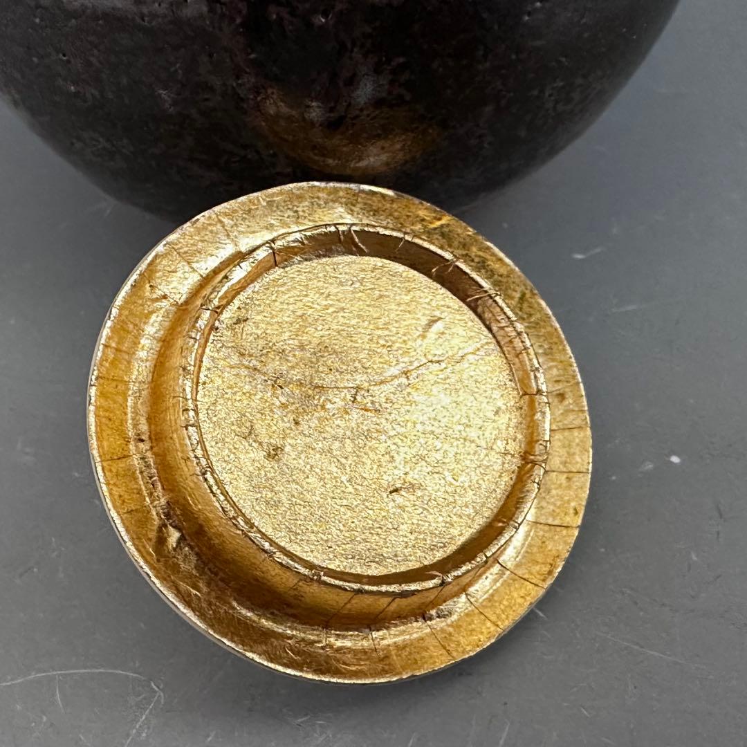 茶道具　茄子茶入　濃茶器　廣州窯　趙小守　共箱　茶会　唐物　稽古　点前