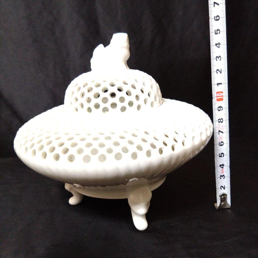 新品未使用 三川内焼 玉泉 白磁香炉 無形文化財　お祝い　インテリア小物