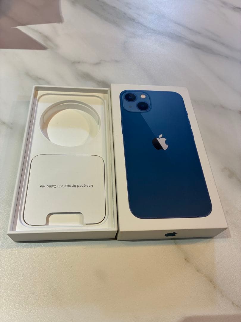 【美品】Apple iPhone 13 ブルー 本体と箱
