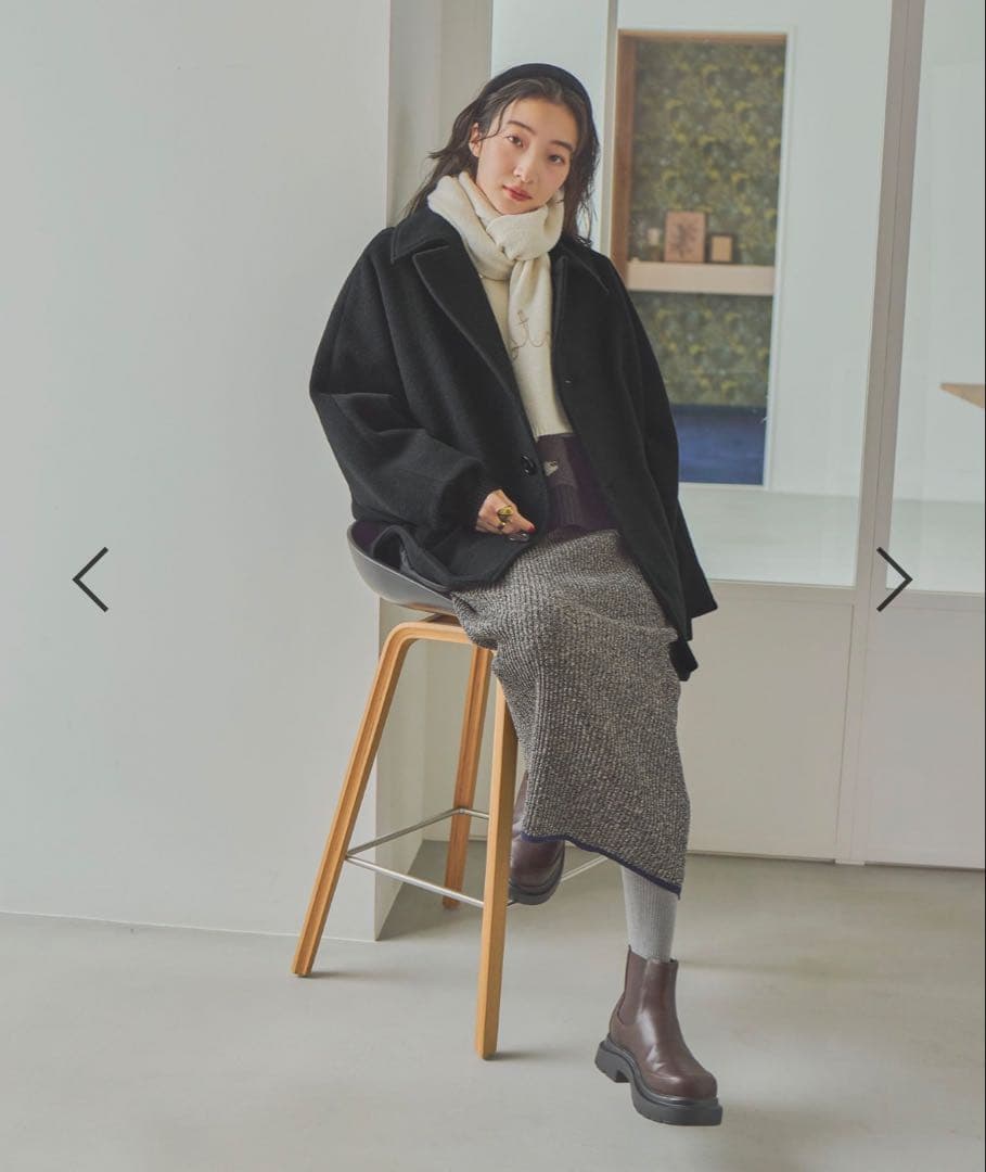 【新品未使用品タグ付き】niko and… ライトモッサドルマンジャケットコート