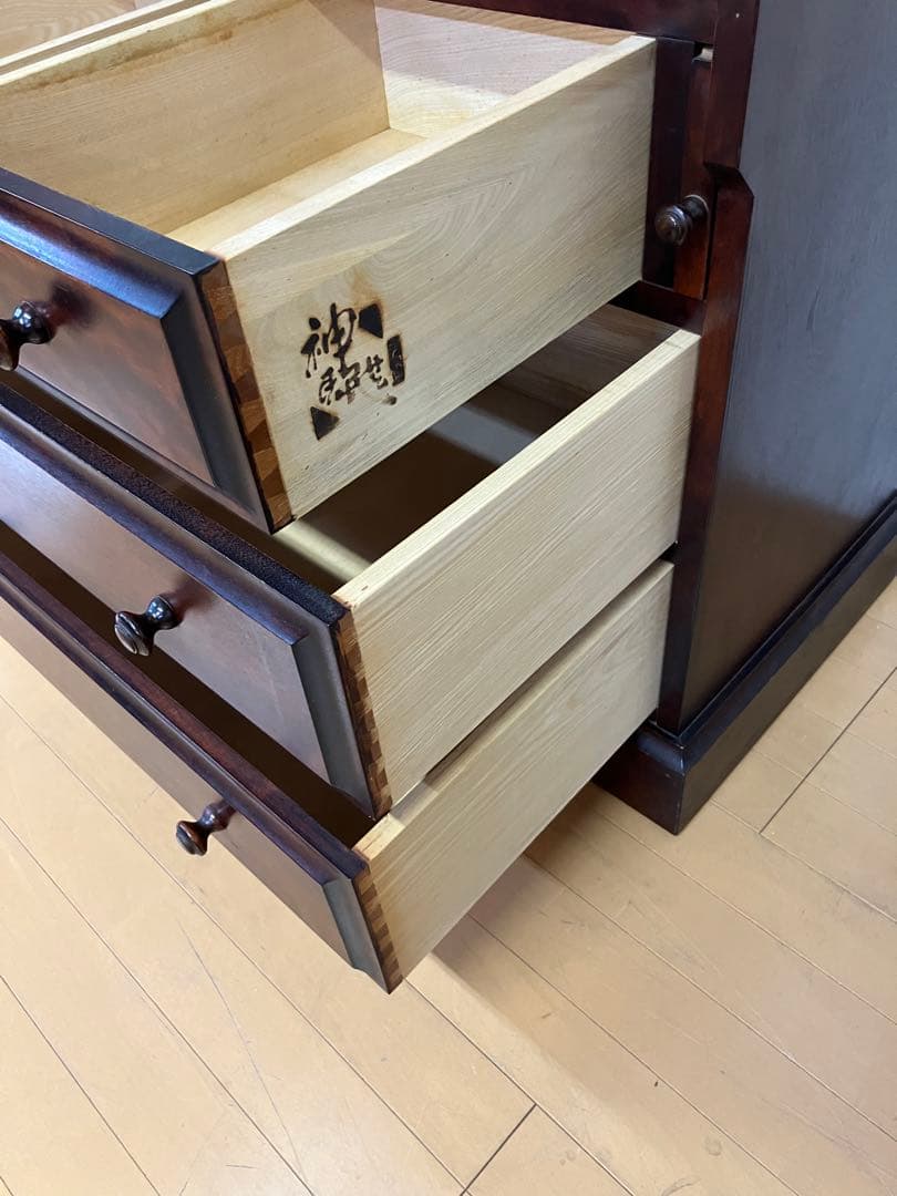 神居民芸　ライティングビューロー　デスク　ライティングデスク　樺