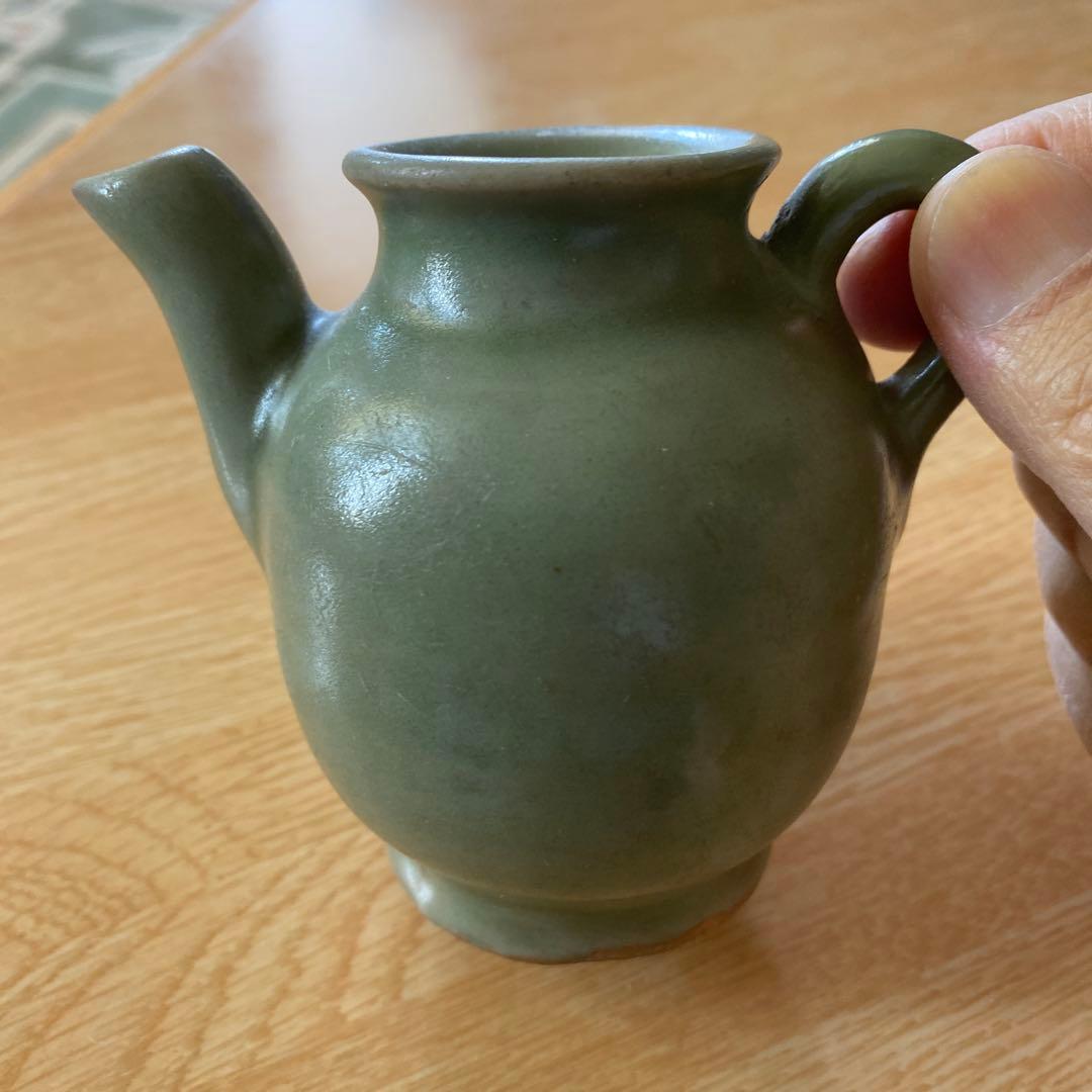 龍泉窯　青磁　水注　明代　完品