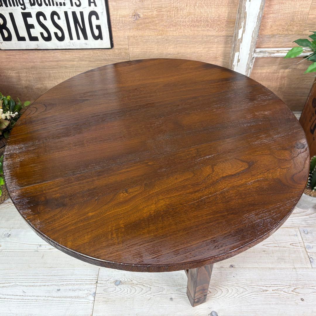 アジアンエスニック木製ちゃぶ台L木製折りたたみ式ティーテーブル飾り台ウッド座卓