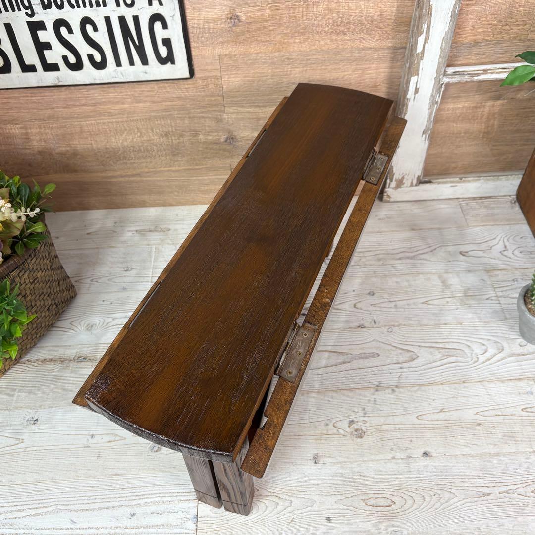 アジアンエスニック木製ちゃぶ台L木製折りたたみ式ティーテーブル飾り台ウッド座卓