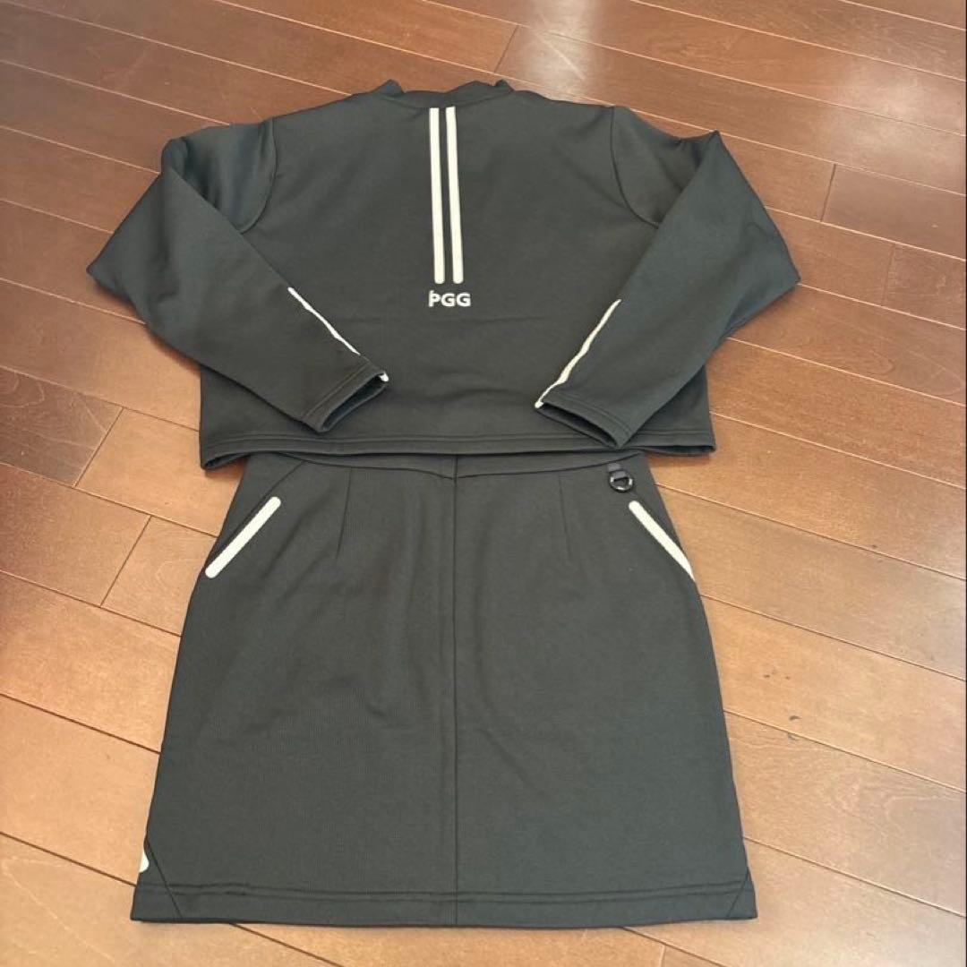 パーリーゲイツ　PGGストレッチダンボール裏起毛セットアップブラックサイズ1