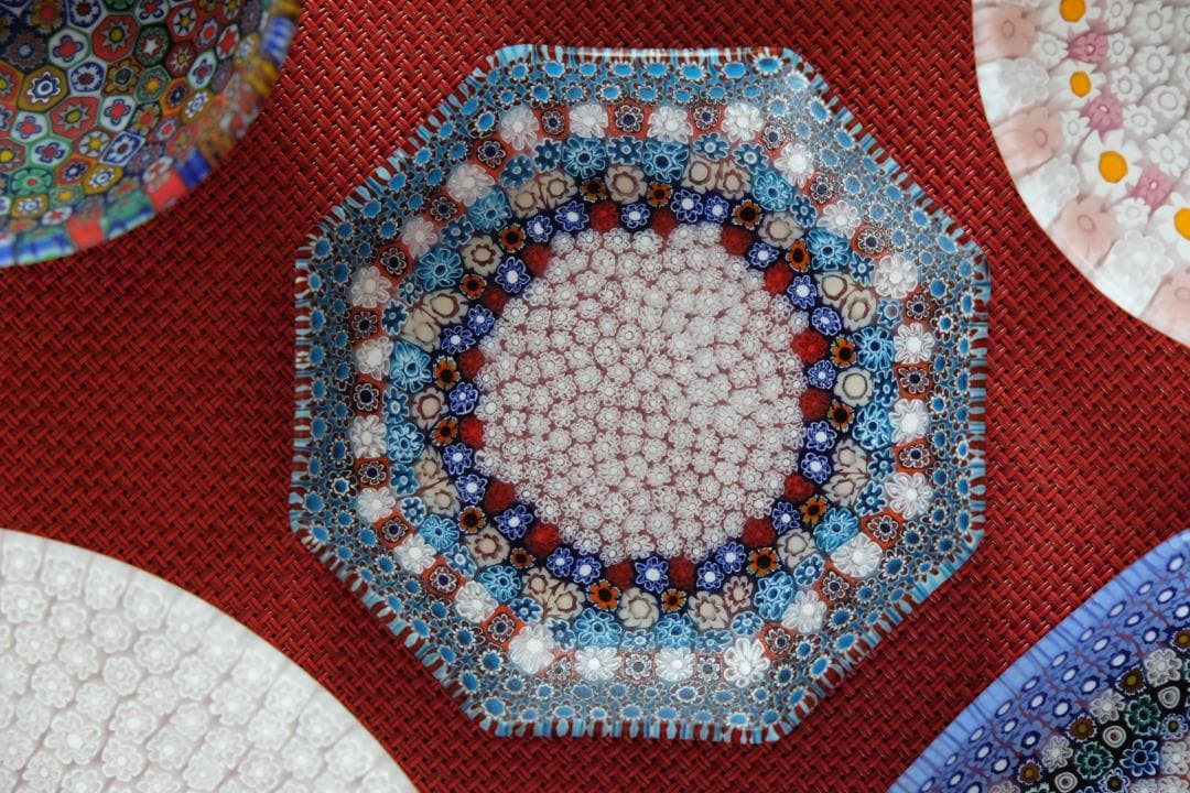 ムリーニ プレート ミルフィオリ ガラス 皿 ワイングラス 江波冨士子 田子美紀