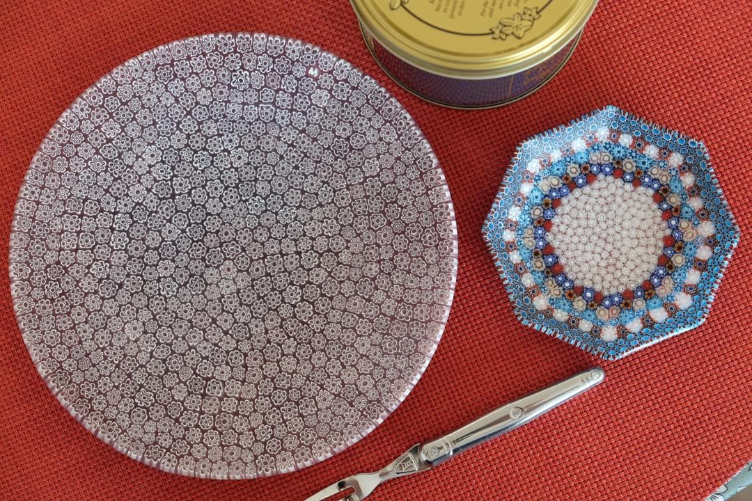 ムリーニ プレート ミルフィオリ ガラス 皿 ワイングラス 江波冨士子 田子美紀