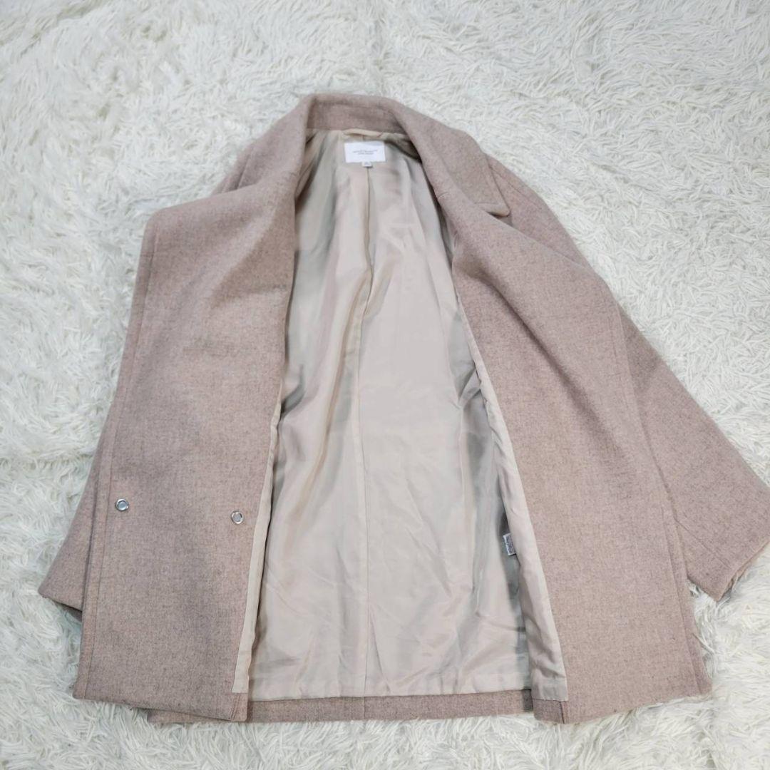 美品☆ビューティー&ユース MANTECO メルトンメランジミドルコート　M