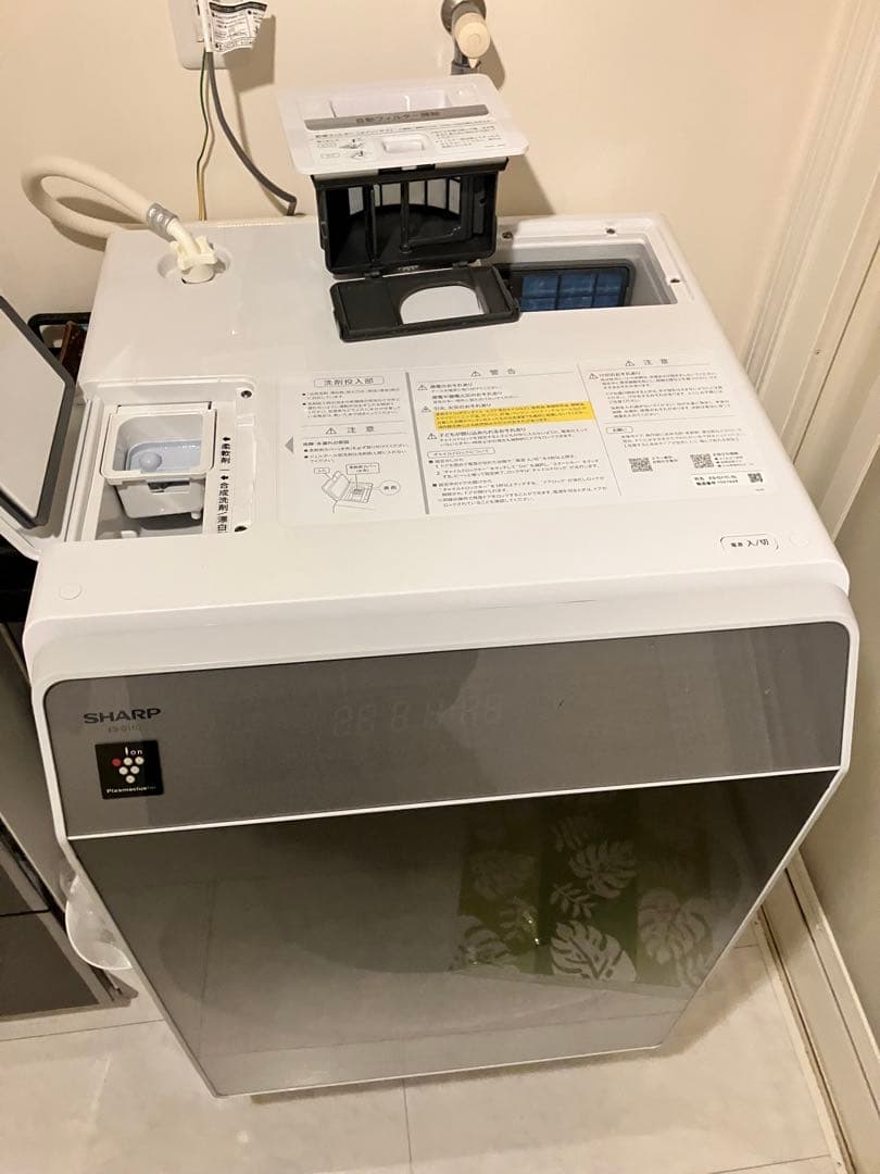 シャープドラム式洗濯乾燥機 ヒートポンプ乾燥 フィルター自動掃除 左開き