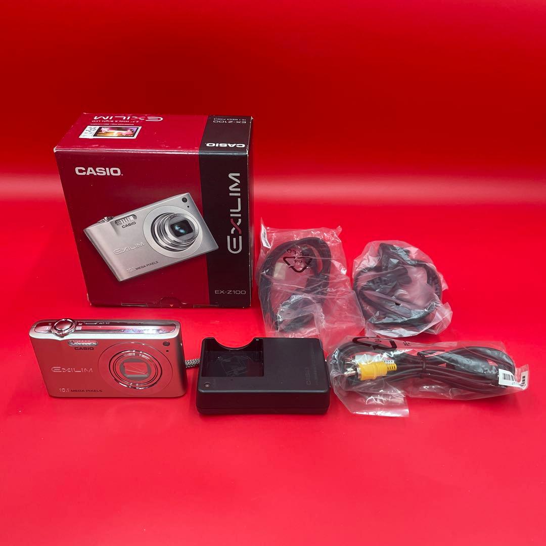 【美品・付属品完備】CASIO EXILIM EX-Z100 シルバー デジカメ