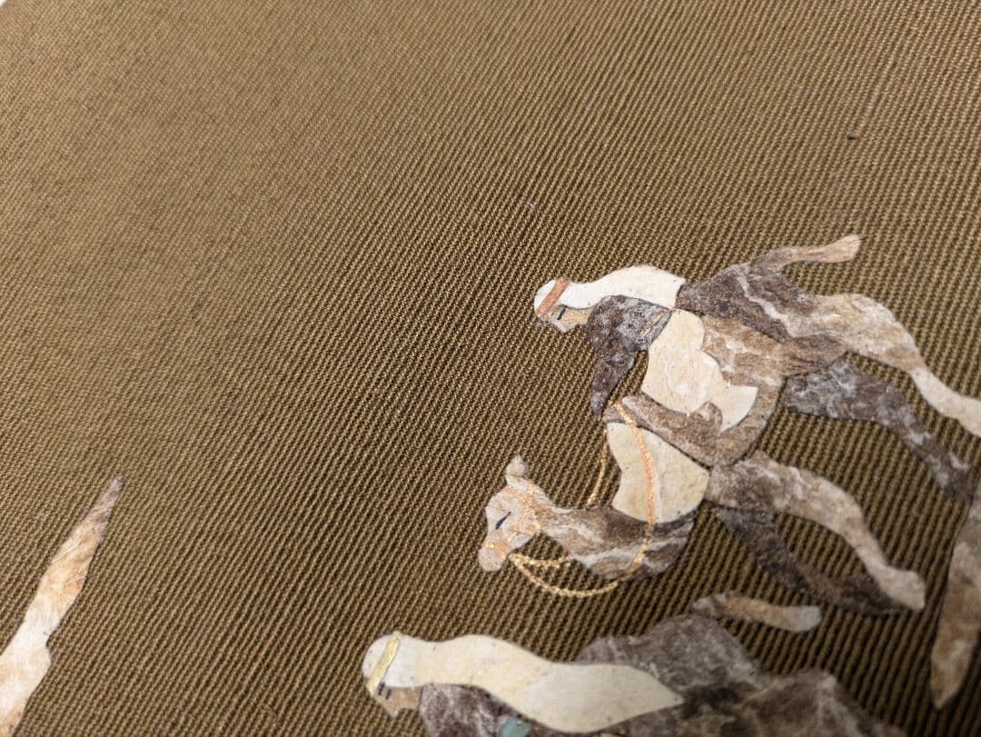 作家物【逸品】高級　シルクロード結城紬　名古屋帯　未使用 正絹 　素晴らしいお品