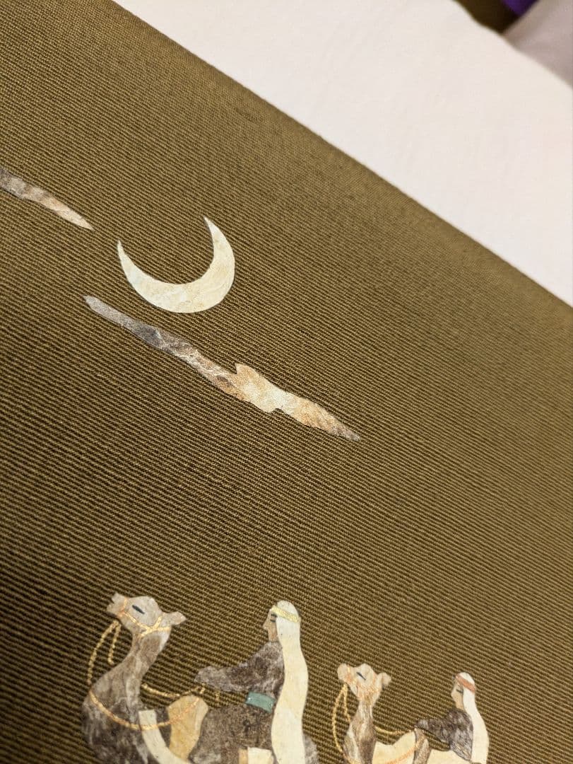 作家物【逸品】高級　シルクロード結城紬　名古屋帯　未使用 正絹 　素晴らしいお品