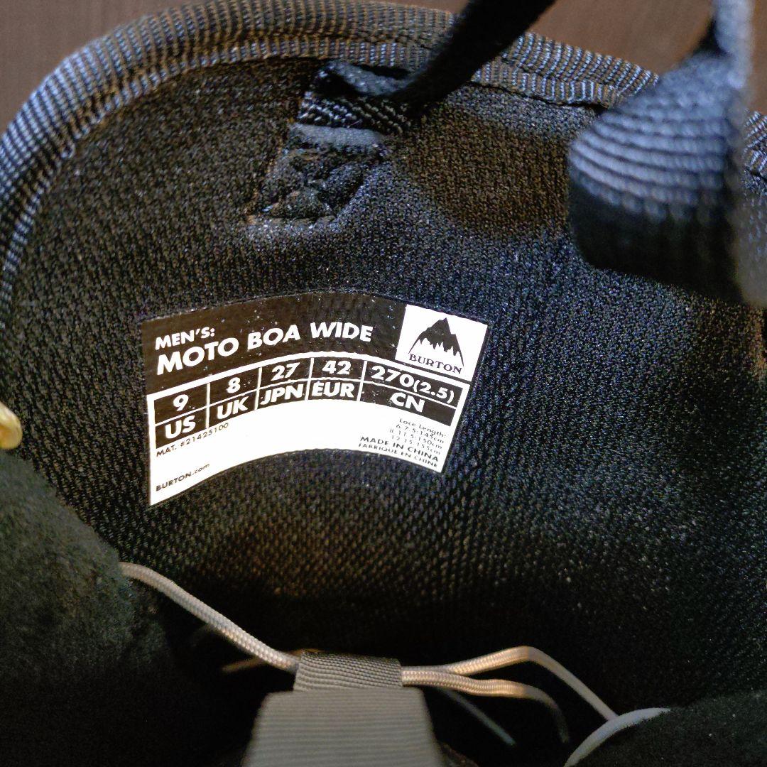BURTON　MOTO ブラック スノーボードブーツ