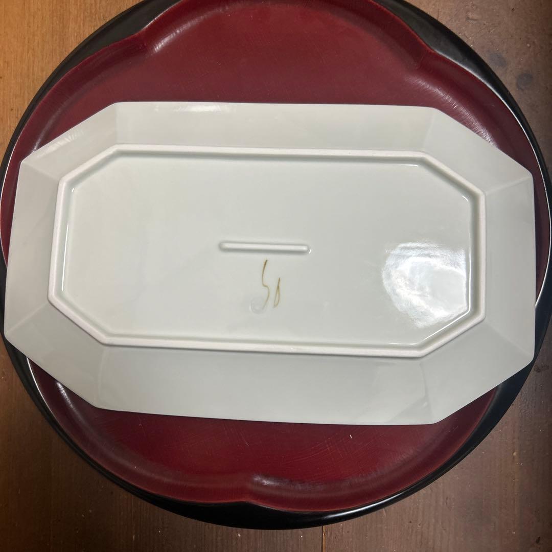 作家　陶芸作家　空萌工房 うさぎ 田口紀美子　ミモザ　八角長皿　大　②