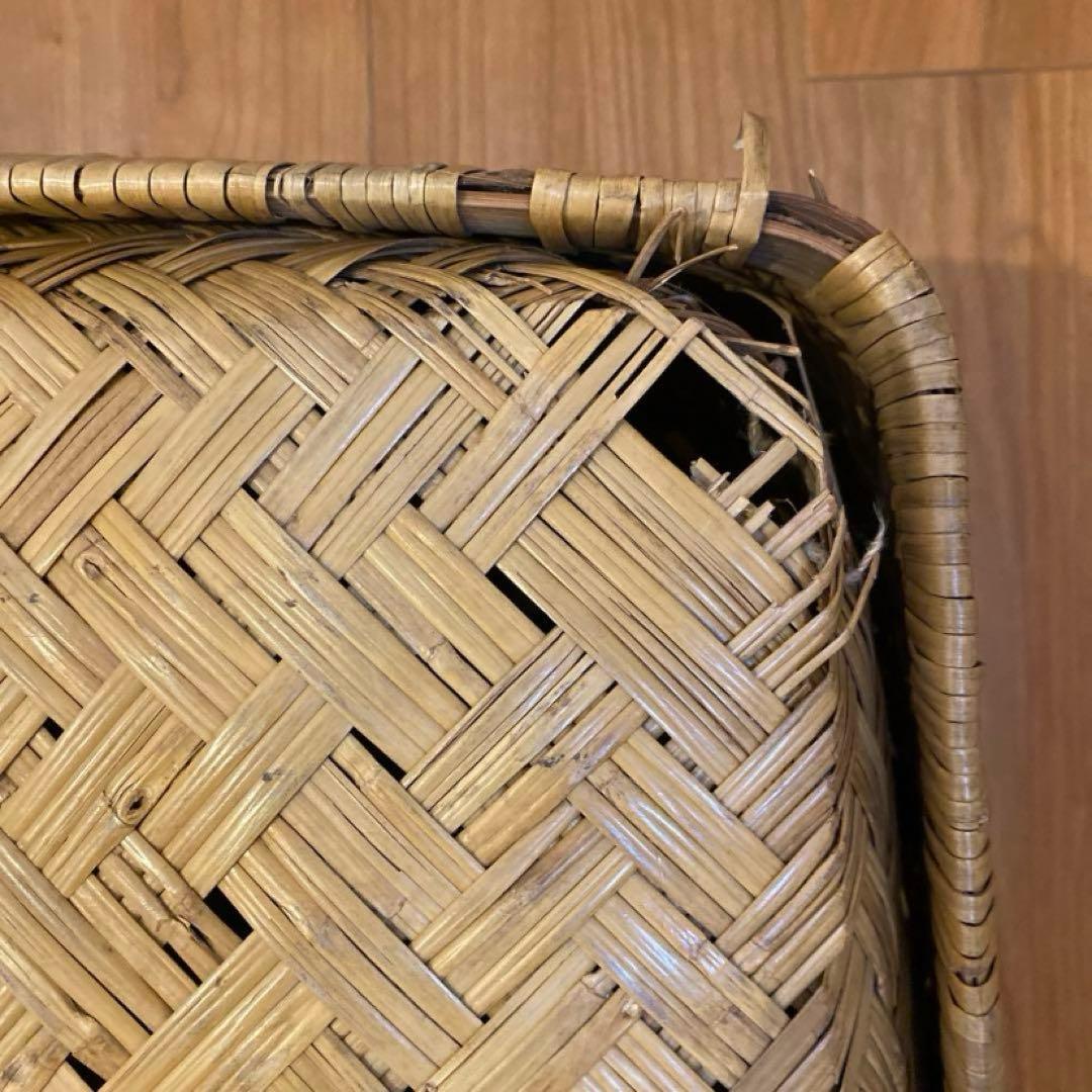 【最終価格】 ① 竹行李 柳ごおり昭和レトロ 葛籠 竹細工 大籠 箪笥カゴ