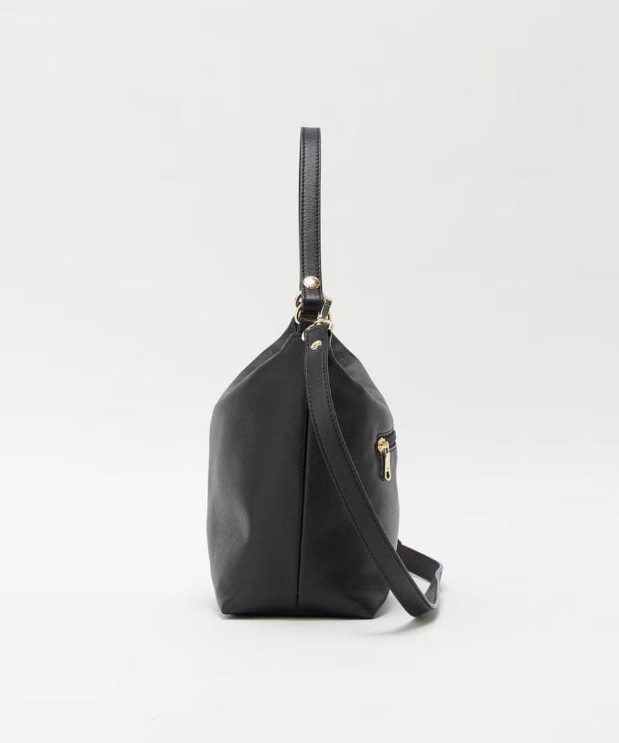 【ラシット】2WAYソフトレザーラウンドショルダーバッグ