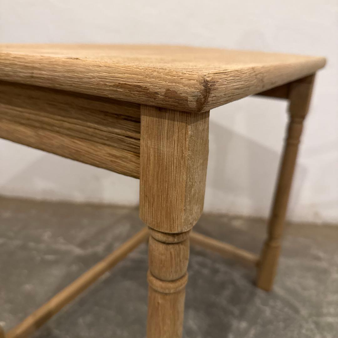 ビンテージ　木製サイドテーブル　剥離