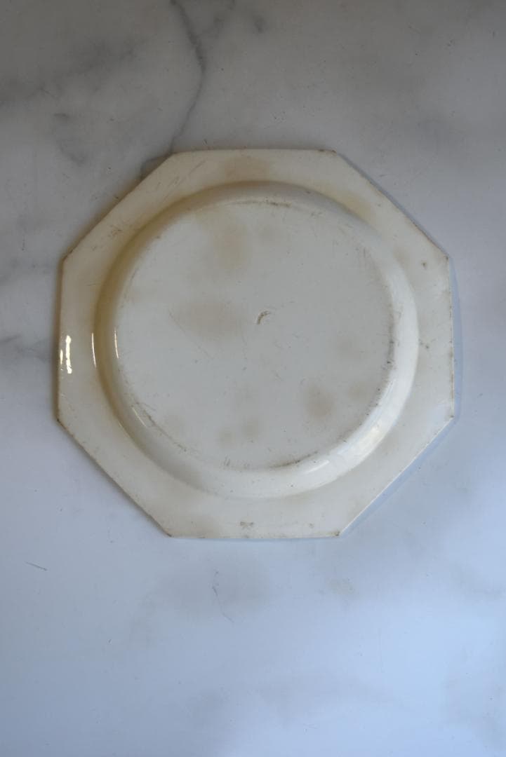 専用　初期モントロー　ファイアンスフィーヌ　襤褸の美しいオクトゴナル皿