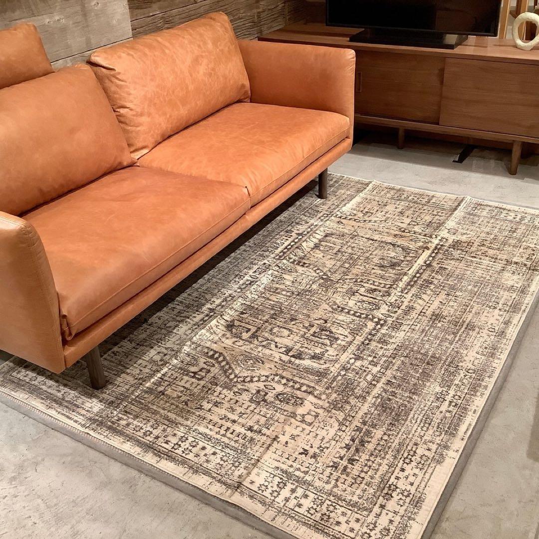 みるみる unicoラグ　NEVELネヴェル ベージュ 120×180cm