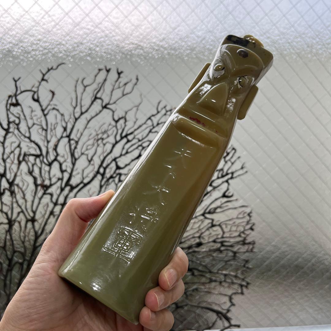 骨董　時代ガラス　超希少　高麗神社　将軍標　練りガラス　エナメル彩色　御神酒入れ