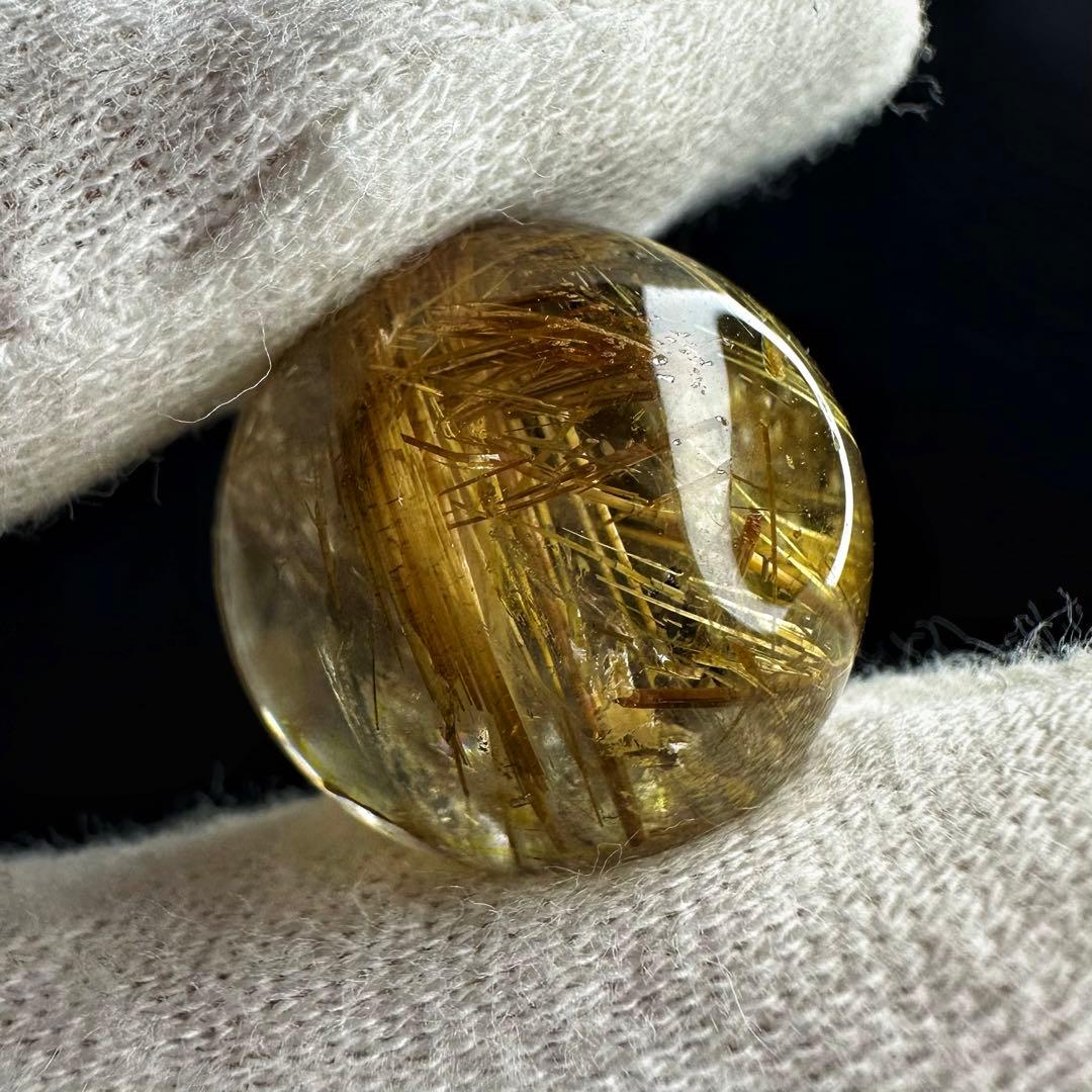 【財運・金運・事業運up❗️】レインボー☆タイチンルチル 丸玉 スフィアA1037