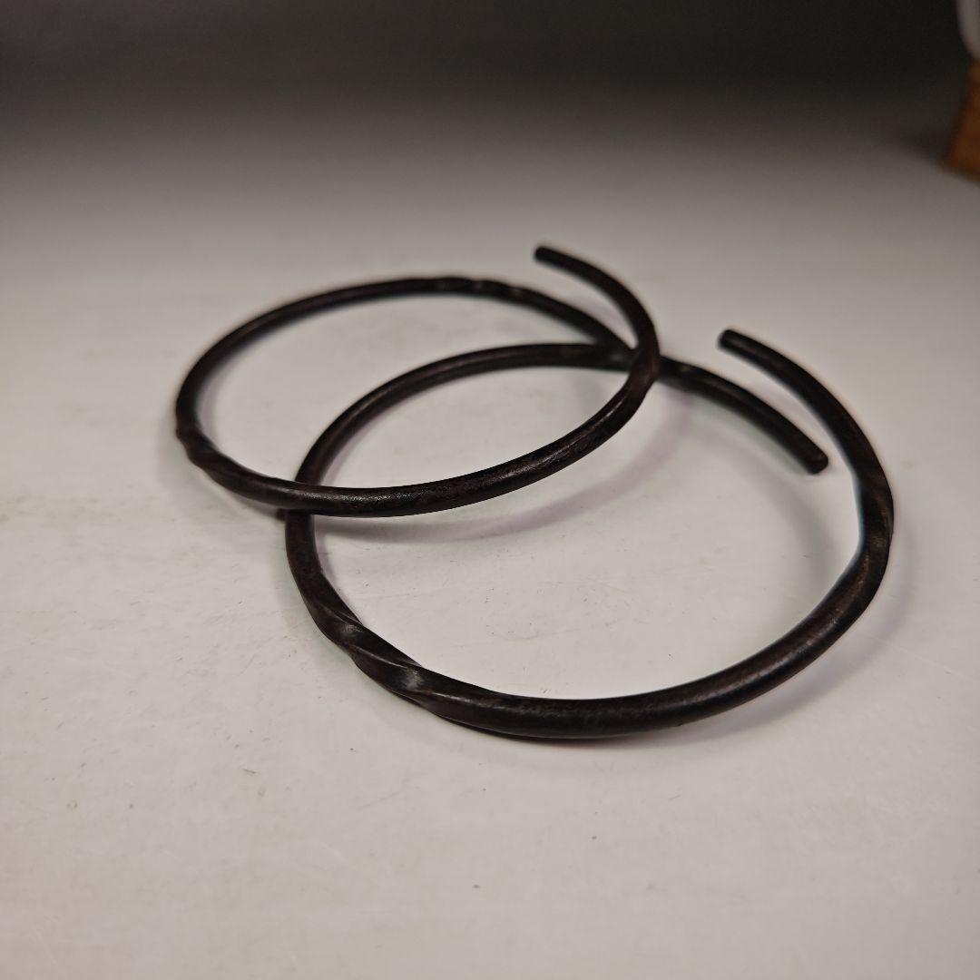 イ490 『釜師　高木治良兵衛』『利休形鉄釜くさり　鉄丸捩大鐶　共箱』茶道具