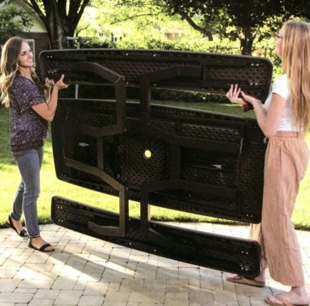 LIFETIMEフレーム ピクニックテーブル折りたたみ6人〜8人用