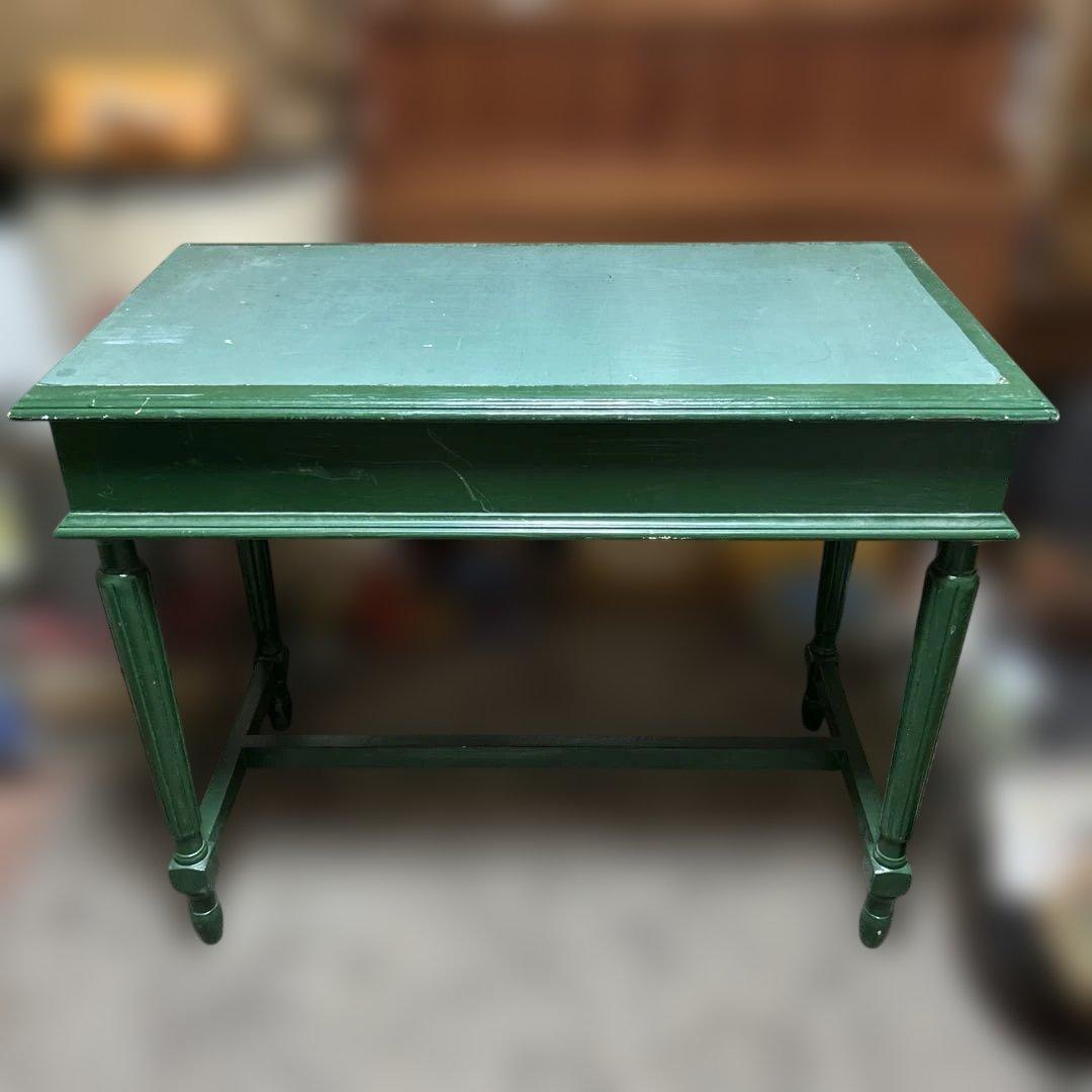 ヴィンテージ アメリカンデスク 机 レトロ 蚤の市 アンティーク 店舗什器 緑