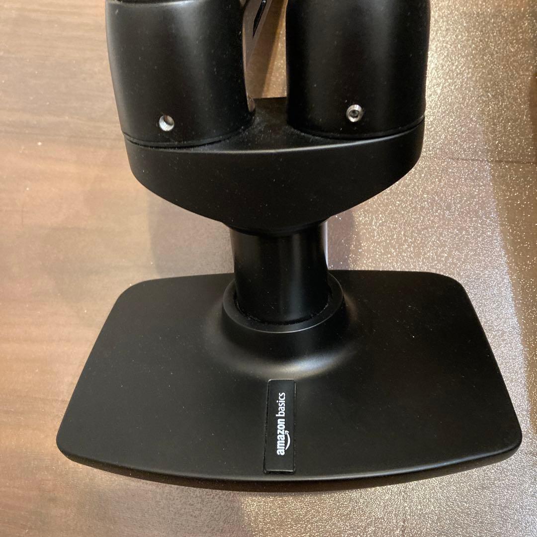 Amazon baiscs ブラック デュアルモニターアーム