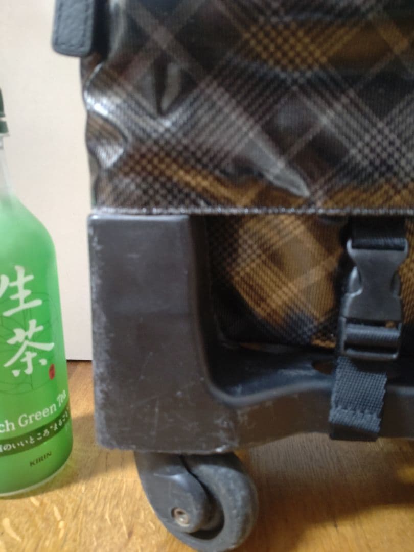 SWANY　スワニー　ショッピングカート　シルバーパテントチェック