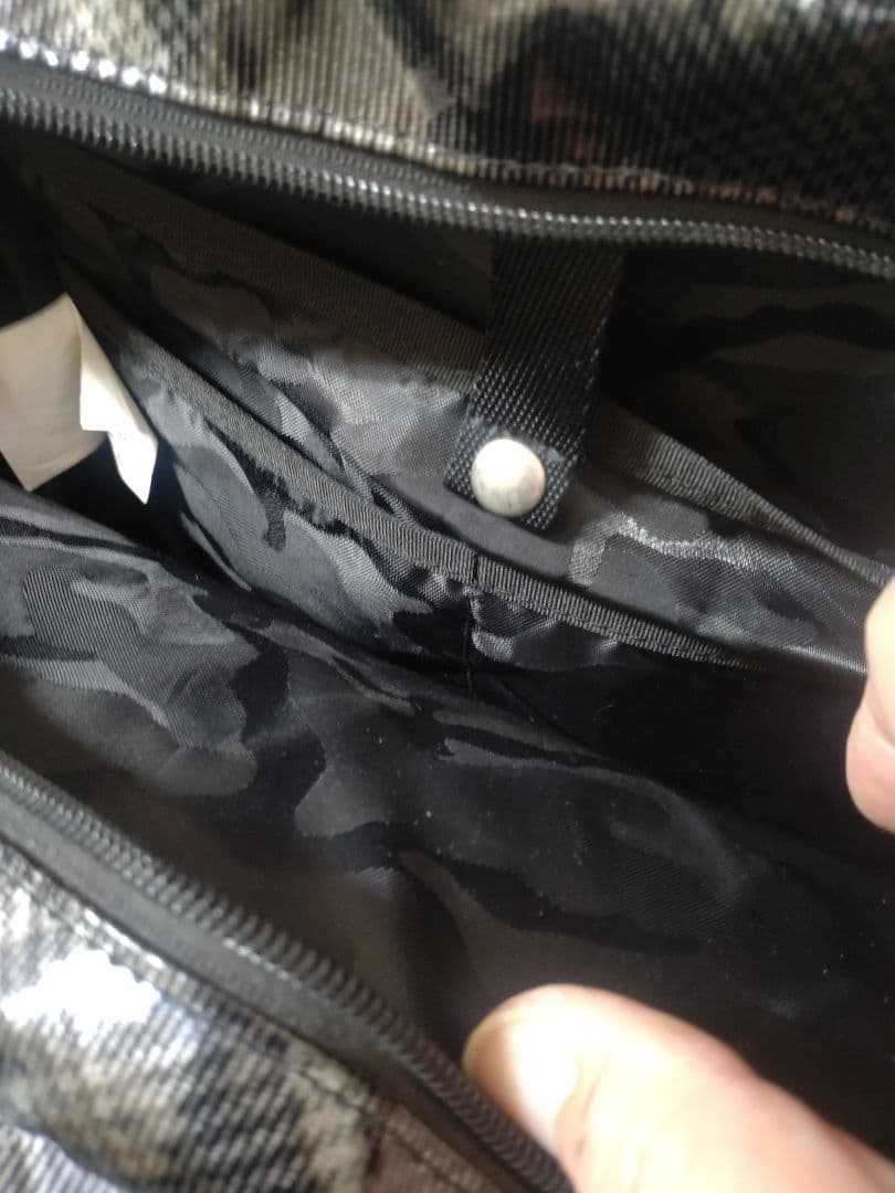 SWANY　スワニー　ショッピングカート　シルバーパテントチェック