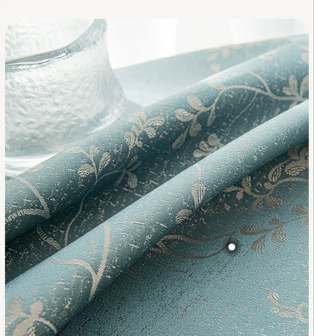 【99％遮光】藤蔓刺繍 ナノ完全遮光カーテン 2枚／100cm×178cm｜