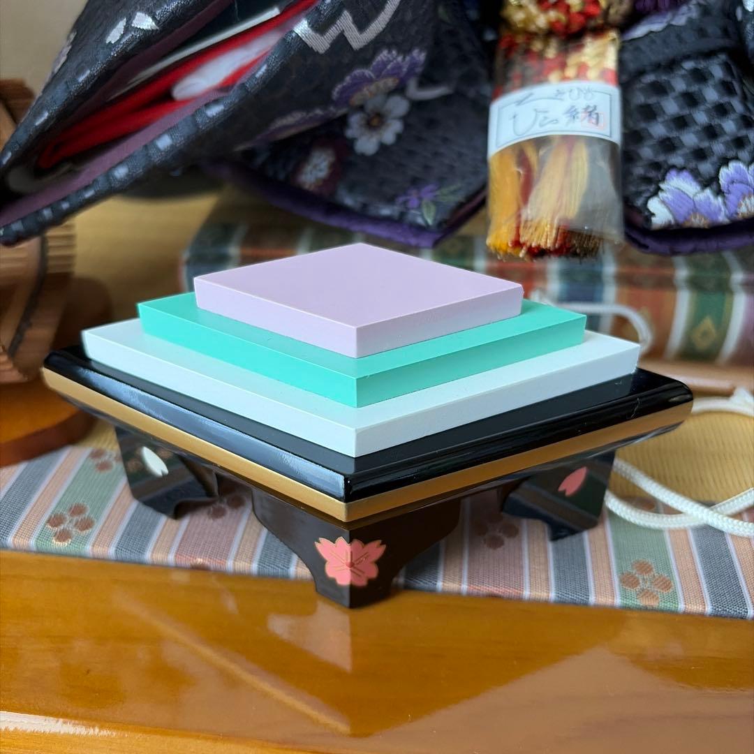 ①雛人形セット 平安豊久　特選 木製台付き　難あり