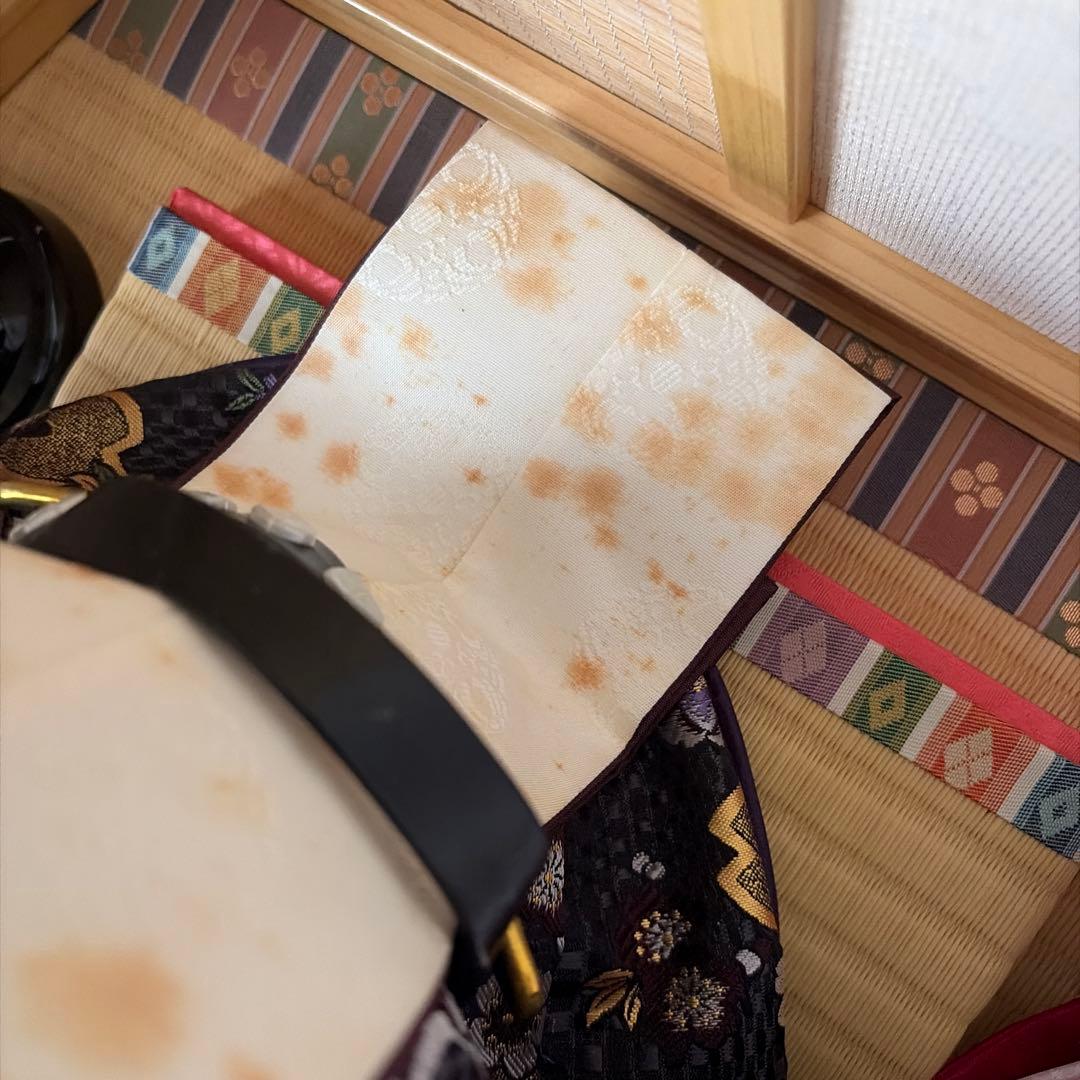 ①雛人形セット 平安豊久　特選 木製台付き　難あり