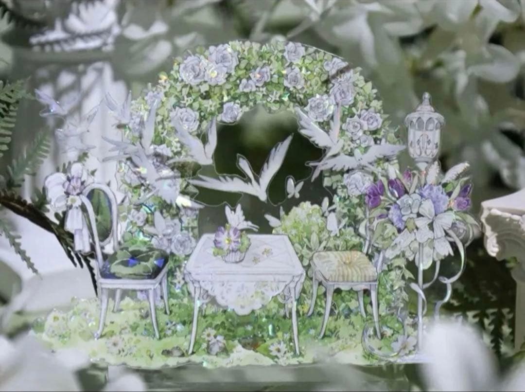 値下げ 贝壳光 8cm×10m 花香满庭 海外マスキングテープ　庭　ガーデン