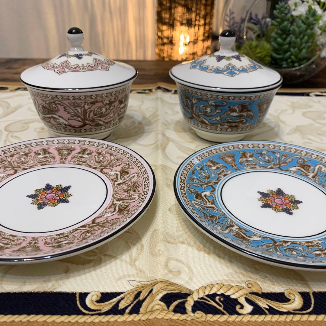 未使用　ウェッジウッド フロレンティーン　ターコイズ　ピンク　オリエンタル