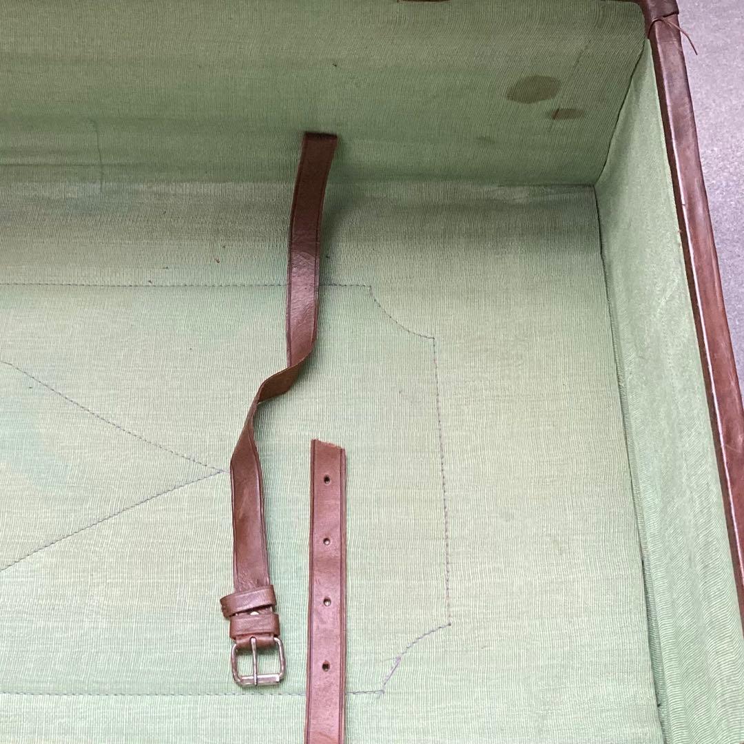 特大 ヴィンテージ レザー トランクケース トランクバッグ レトロ雑貨 古道具